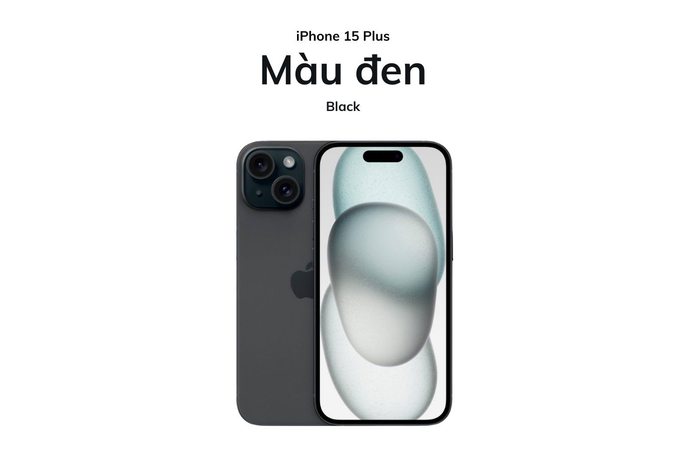 Màu đen trên iPhone 15 Plus