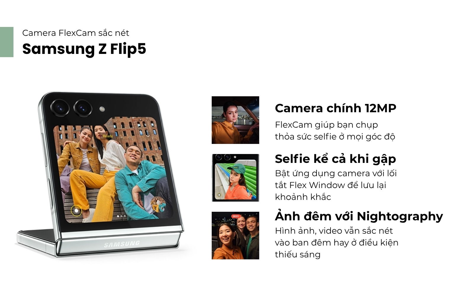 Camera Z Flip 5 sắc nét