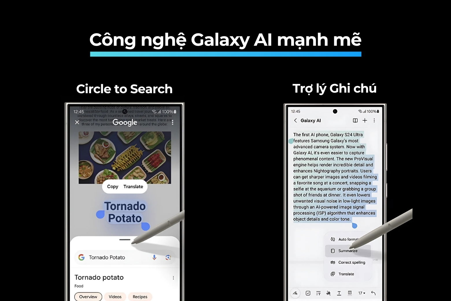 Công nghệ AI trên Samsung S24 Ultra