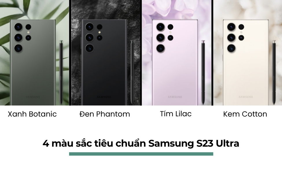4 phiên bản màu sắc của S23 Ultra