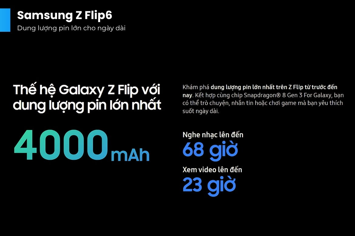 Pin Samsung Z Flip6
