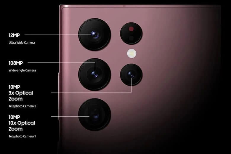 Hệ thống camera của Samsung Galaxy S22 Ultra 5G mang lại chất lượng chụp ảnh chuyên nghiệp
