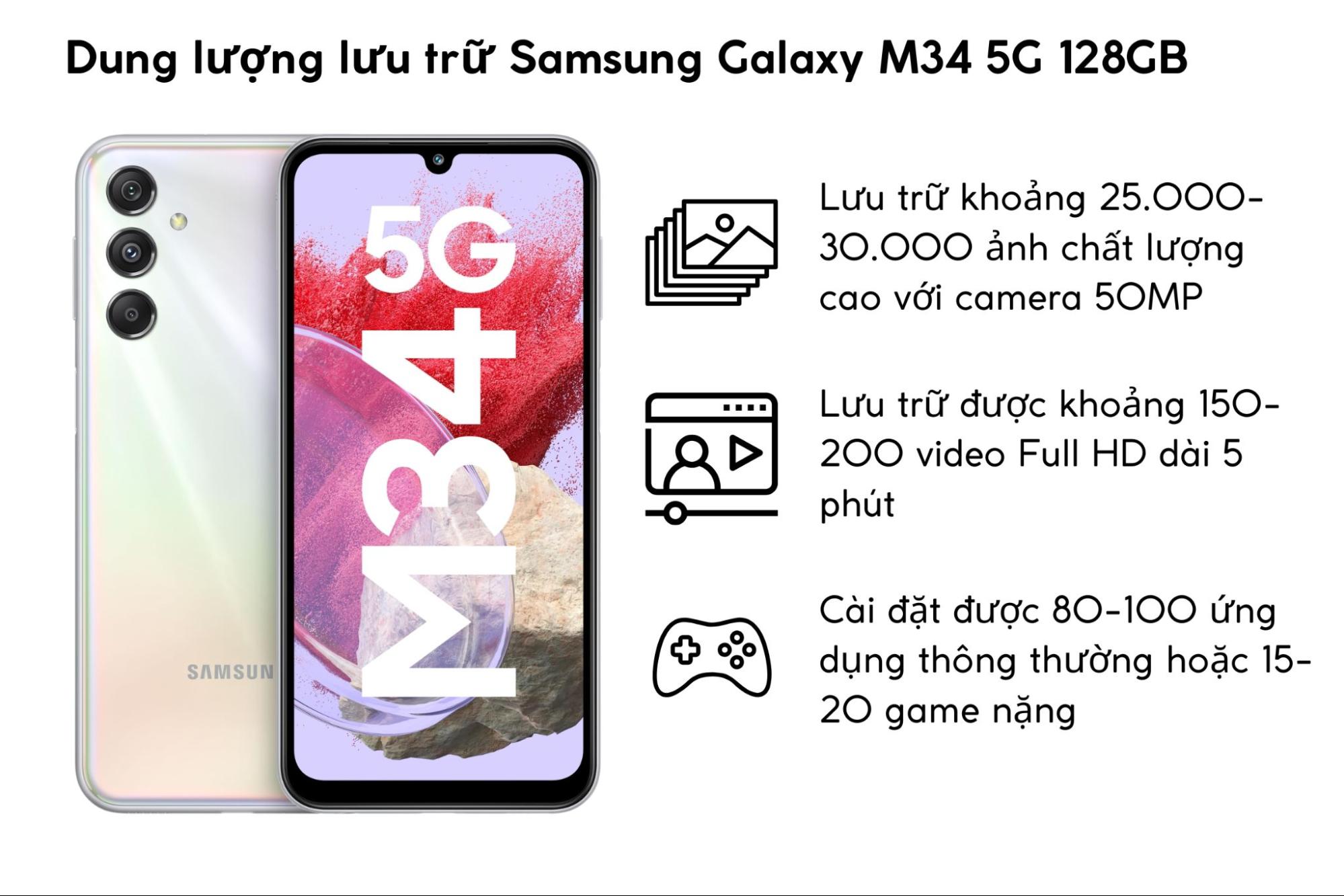 Ram 6GB của M34 đủ dùng cho các tác vụ hằng ngày 