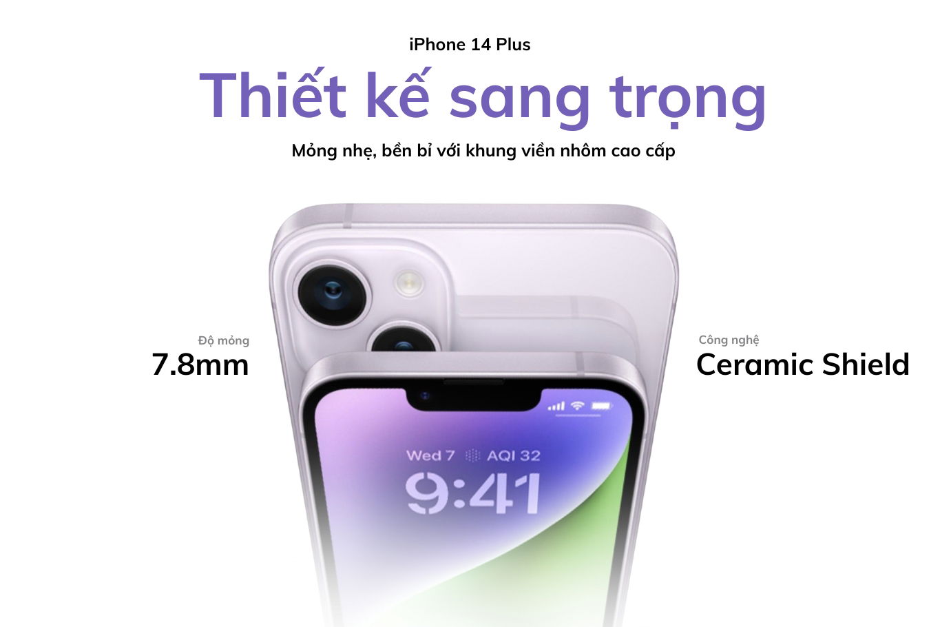 Thiết kế sang trọng với khung viền nhôm cao cấp
