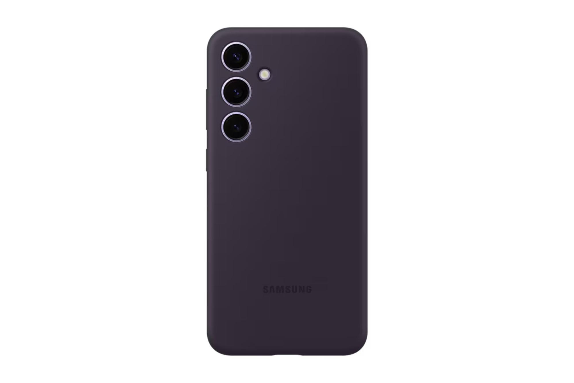 Ốp lưng Samsung Galaxy S24 silicone màu tím đậm