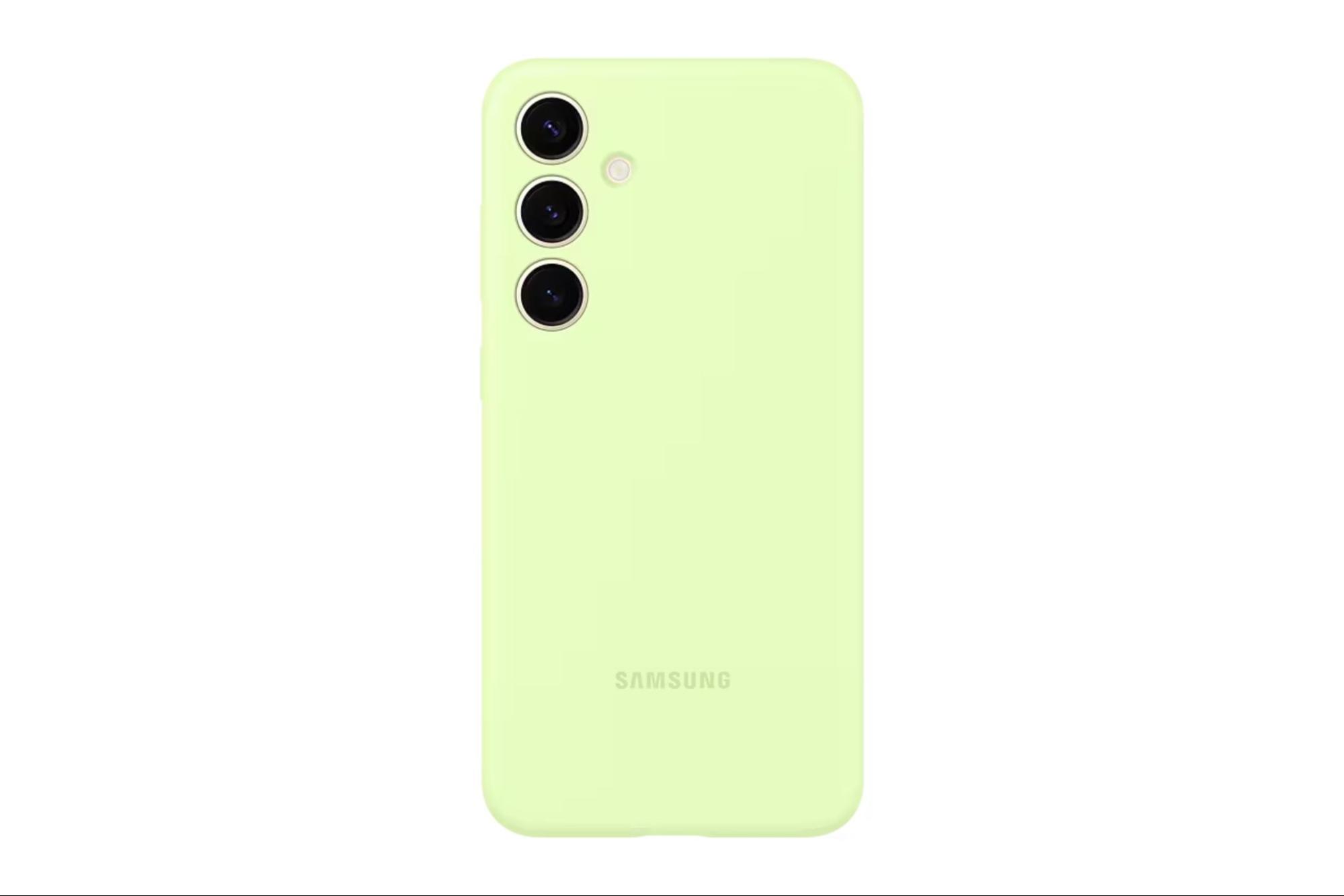 Ốp lưng Samsung Galaxy S24 silicone màu Xanh lime 