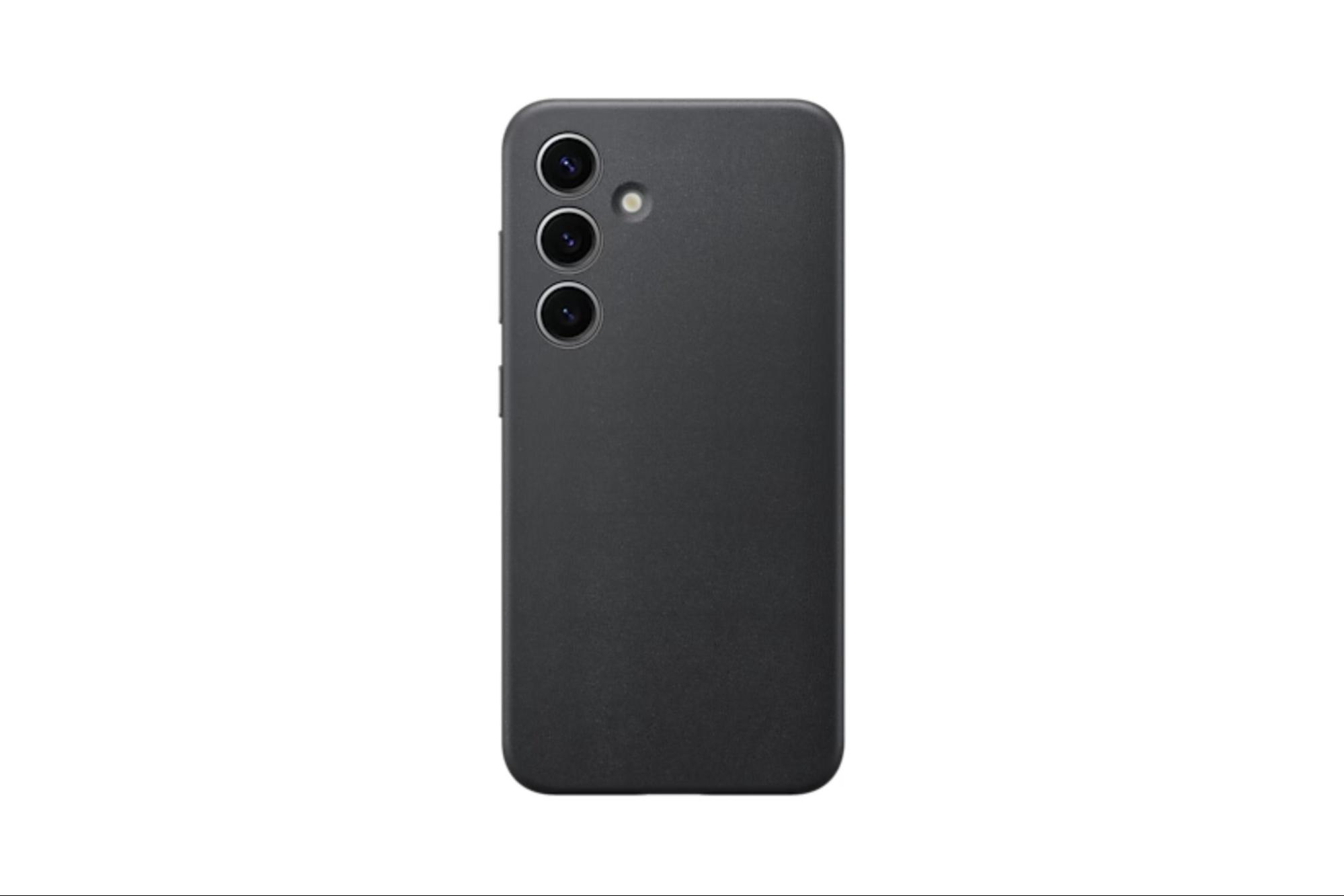 Ốp lưng Samsung Galaxy S24 da thực vật màu đen