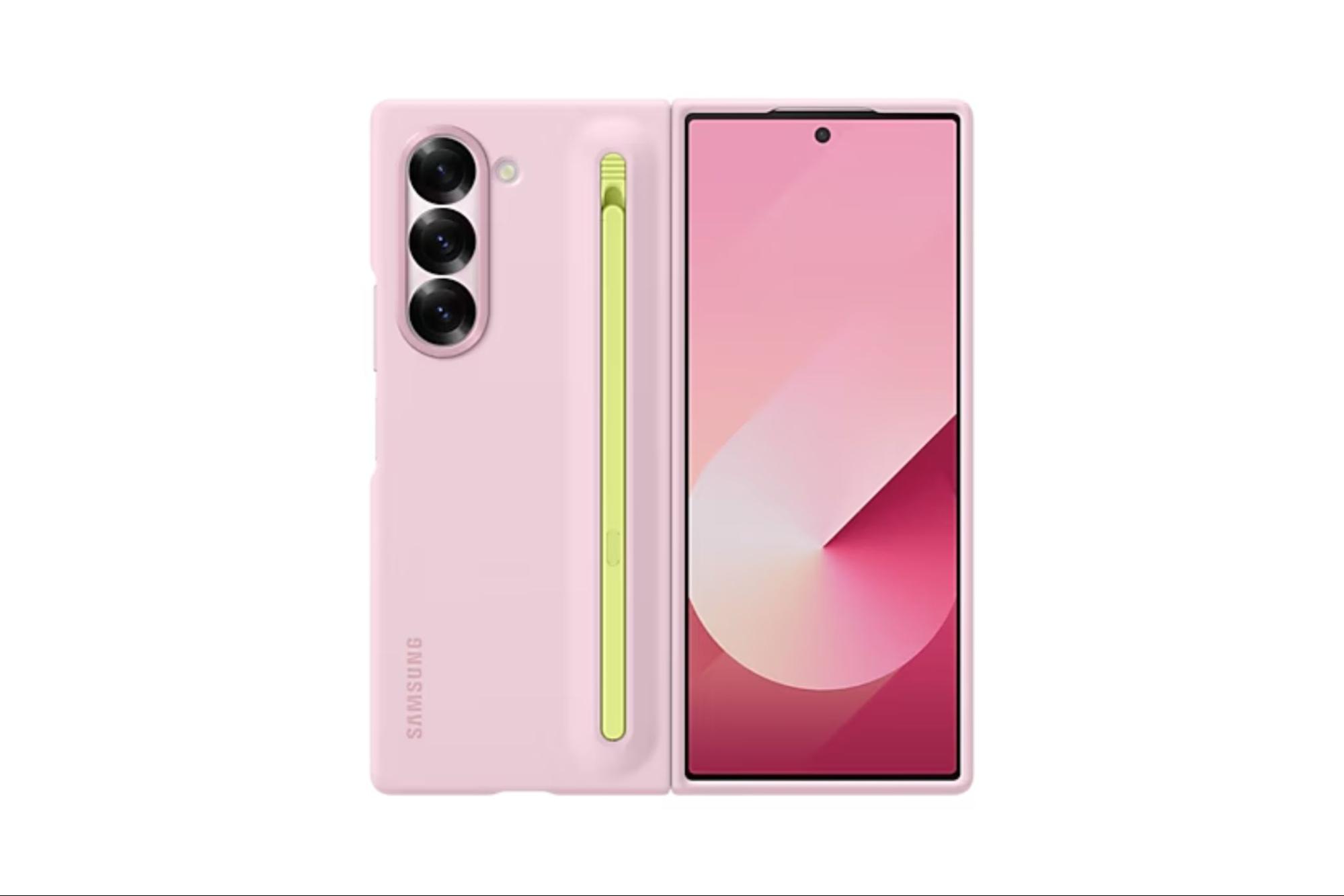 Ốp lưng kèm bút S-Pen Samsung Galaxy Z Fold6 màu hồng