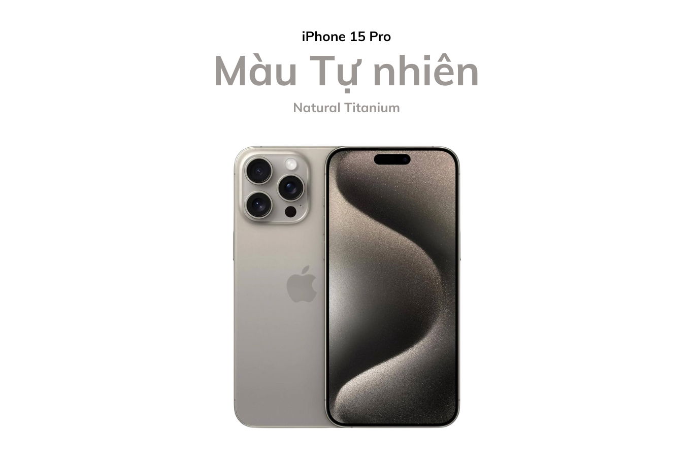 Màu Natural Titanium trên iPhone 15 Pro