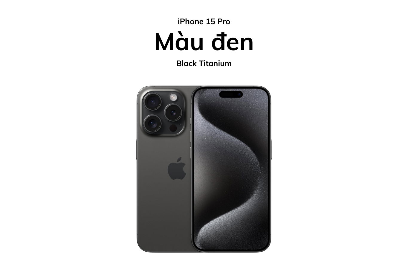 Màu Black Titanium trên iPhone 15 Pro
