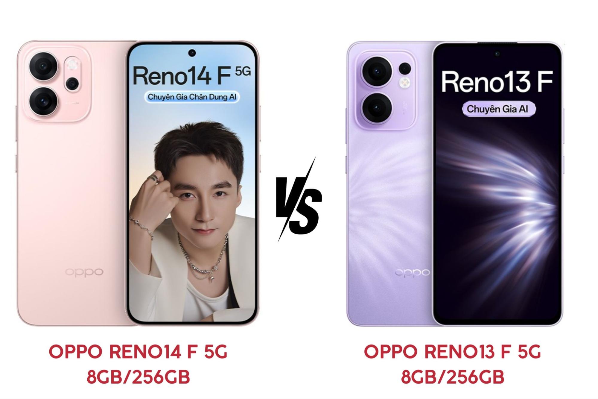 OPPO RENO14 F 5G 8GB/256GB và OPPO RENO13 F 5G 8GB/256GB