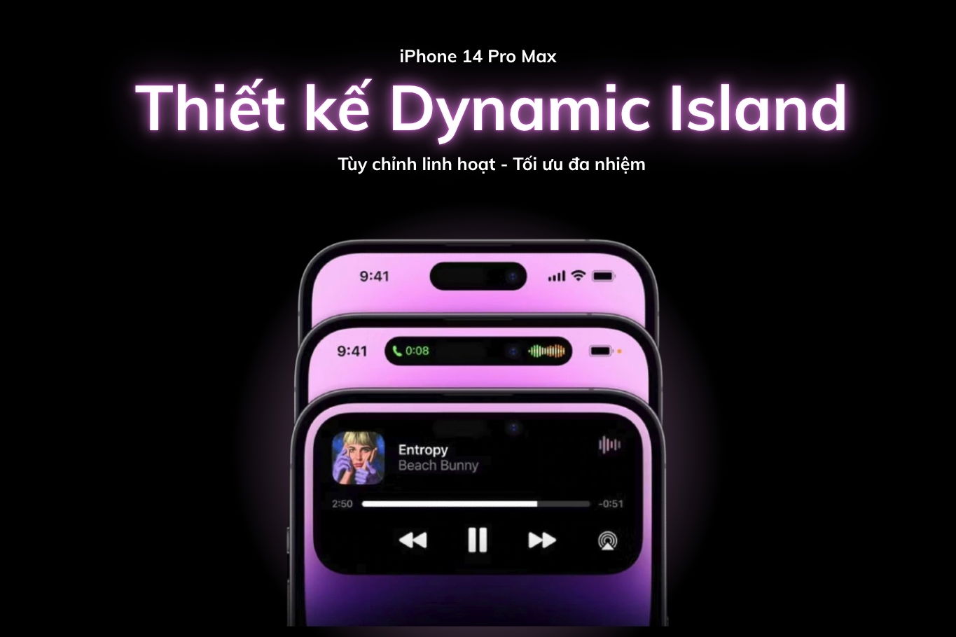 Thiết kế Dynamic Island độc đáo giúp tối ưu đa nhiệm trên iPhone 14 Pro Max