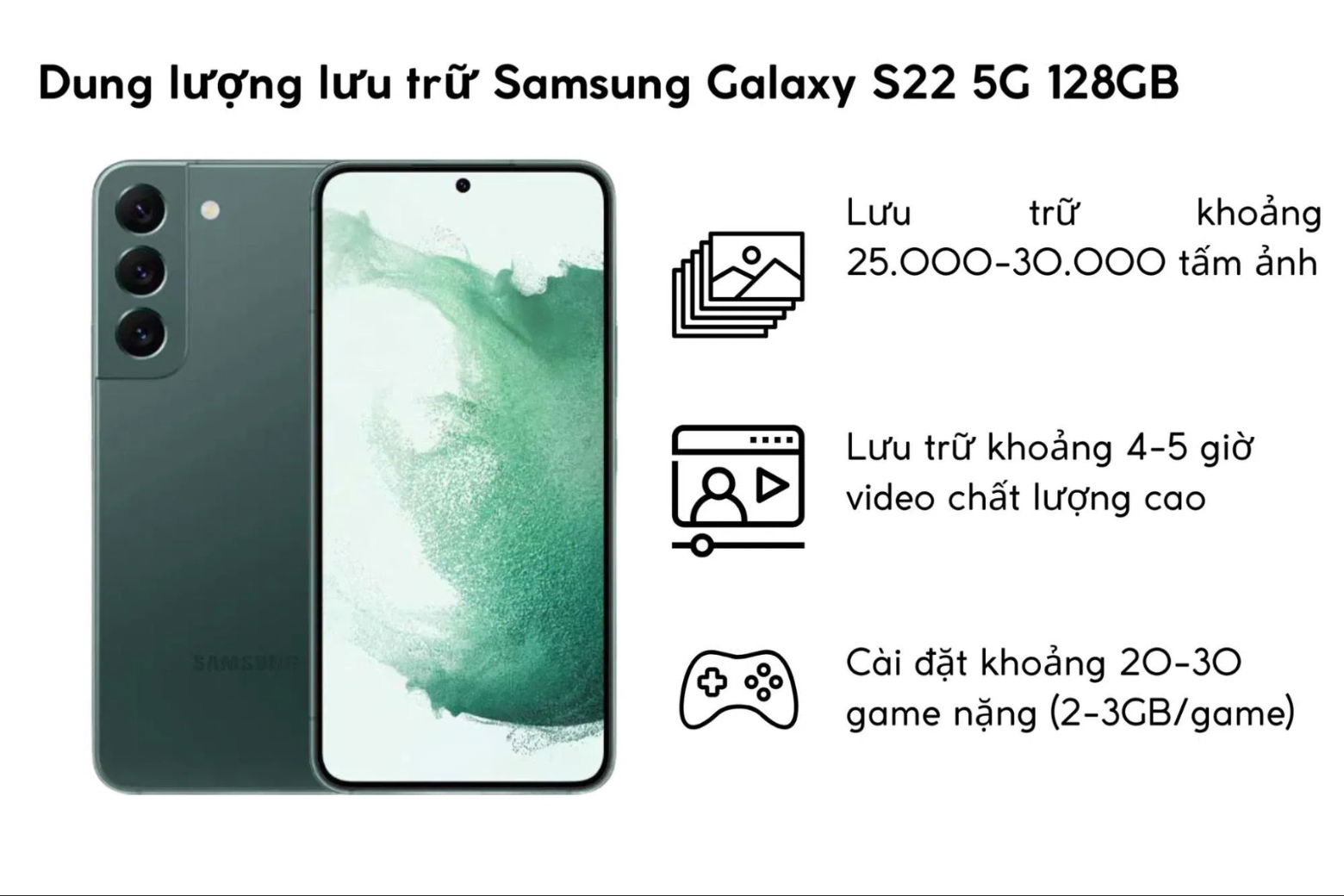 Bộ nhớ đáp ứng đủ nhu cầu cơ bản của người dùng