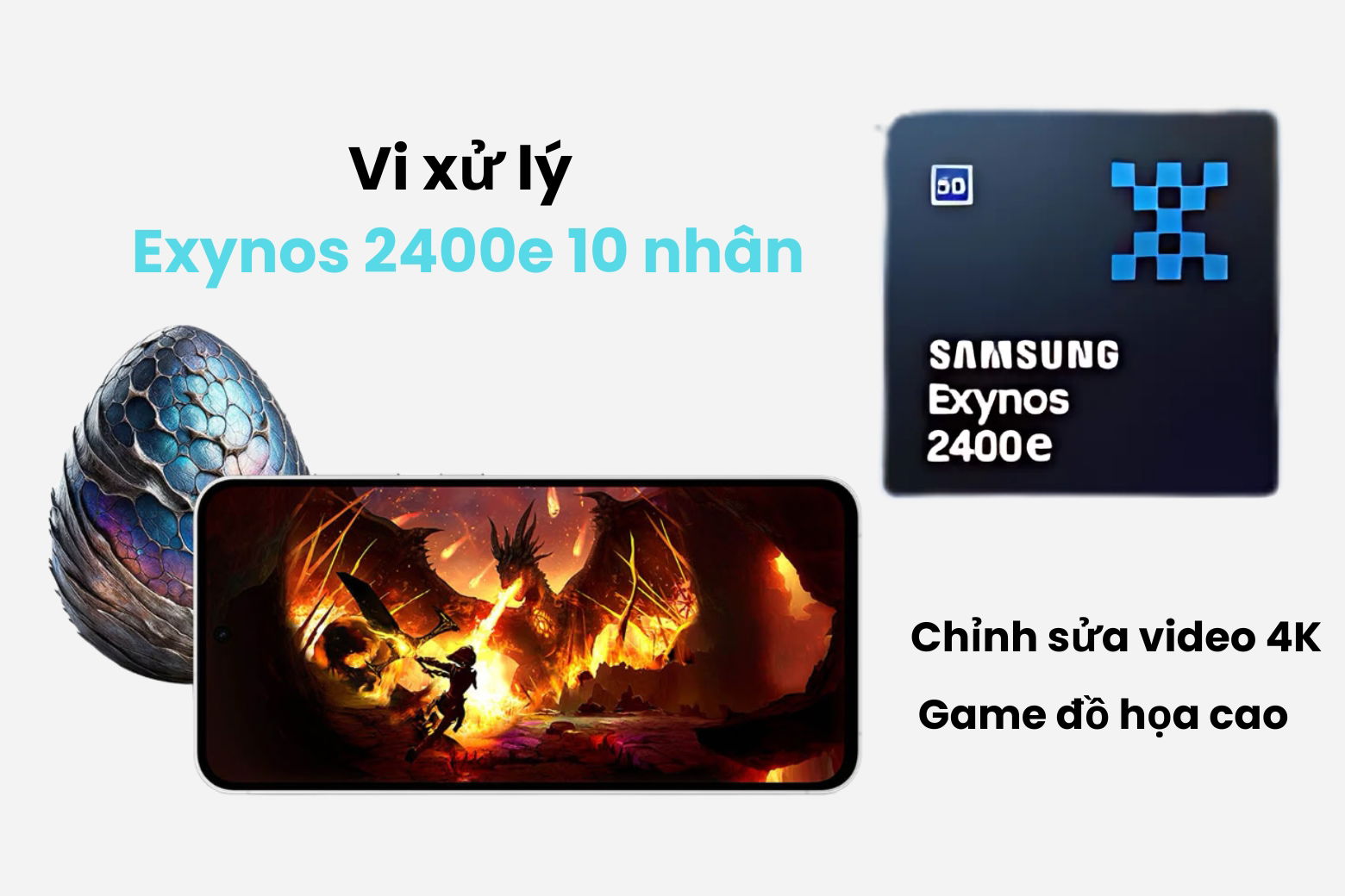 Chip Exynos 2400e với sức mạnh vượt trội, cân mọi tác vụ