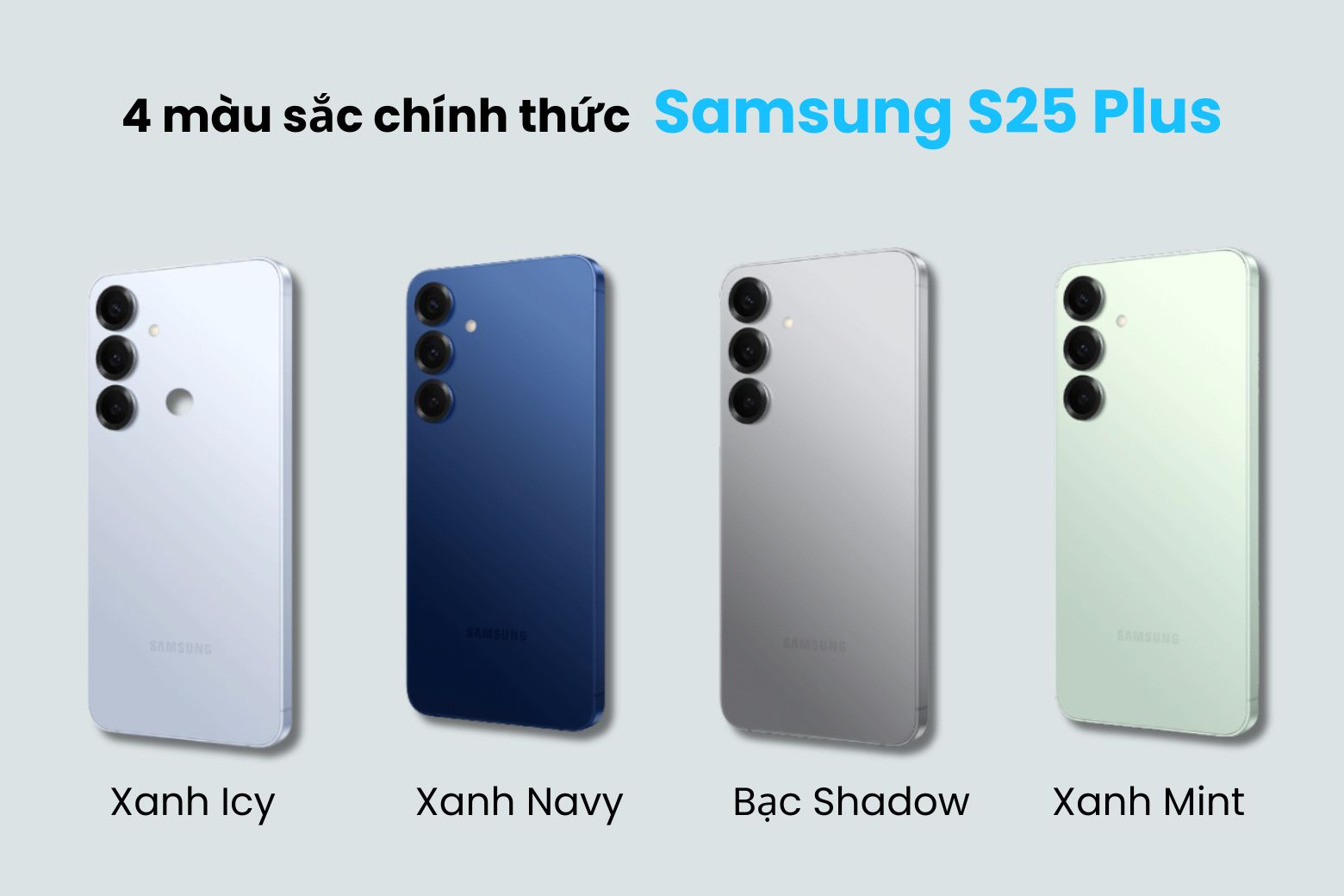Các phiên bản màu chính thức của Samsung S25 Plus