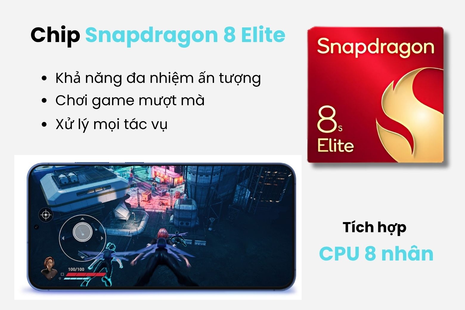 Chip Snapdragon 8 Elite cân mọi tác vụ từ công việc đến giải trí
