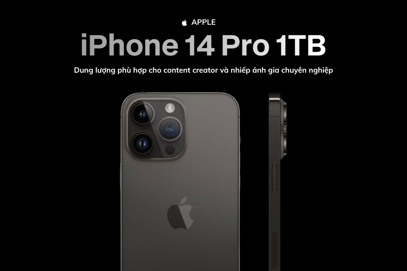 iPhone 14 Pro 1TB cung cấp dung lượng lưu trữ khổng lồ, phù hợp cho nhiếp ảnh gia và người sáng tạo nội dung.