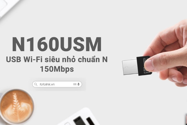 USB Wifi Totolink 150Mbps băng tần kép N160USM - Cắm là chạy, không cần cấu hình phức tạp