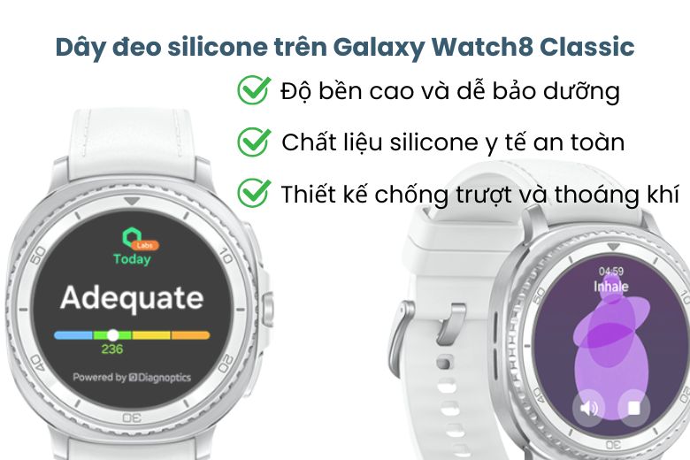 Dây đeo silicone an toàn và có tính thẩm mỹ cao