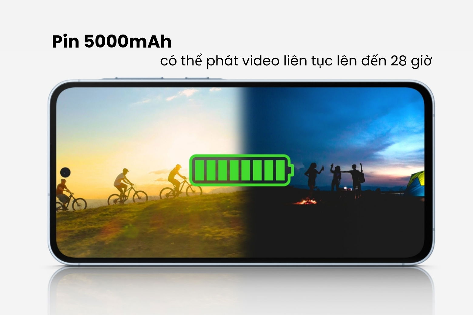  Pin 5000mAh sử dụng bền bỉ cả ngày dài