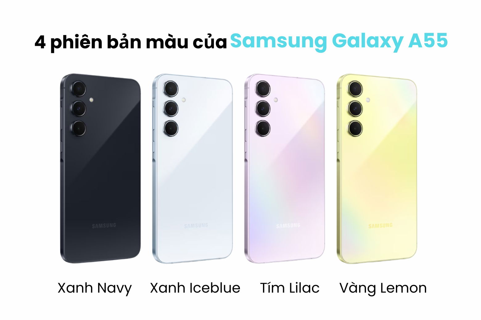 4 màu sắc chính của Samsung Galaxy A55 
