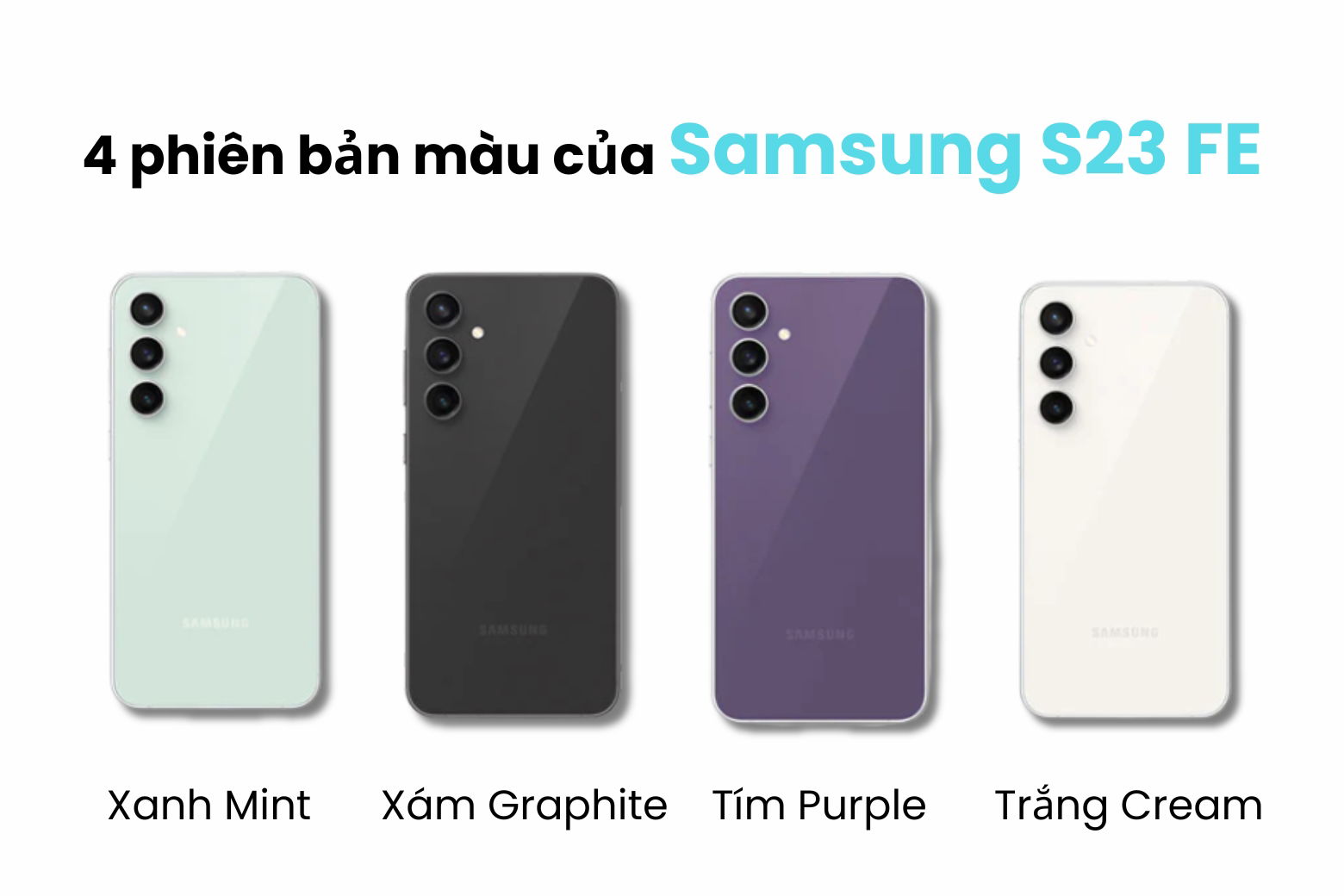 Các phiên bản màu của Samsung S23 FE