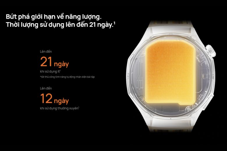 HUAWEI Watch GT 6 Pro 46mm dung lượng pin sử dụng lên đến 21 ngày