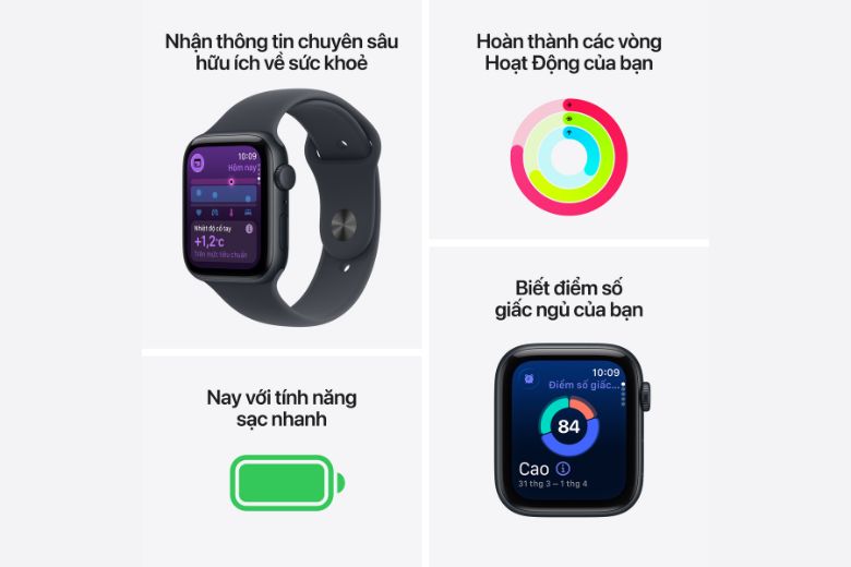 Apple Watch SE 3 (2025) 44mm (GPS) Viền nhôm - Dây cao su M/L tổng quát