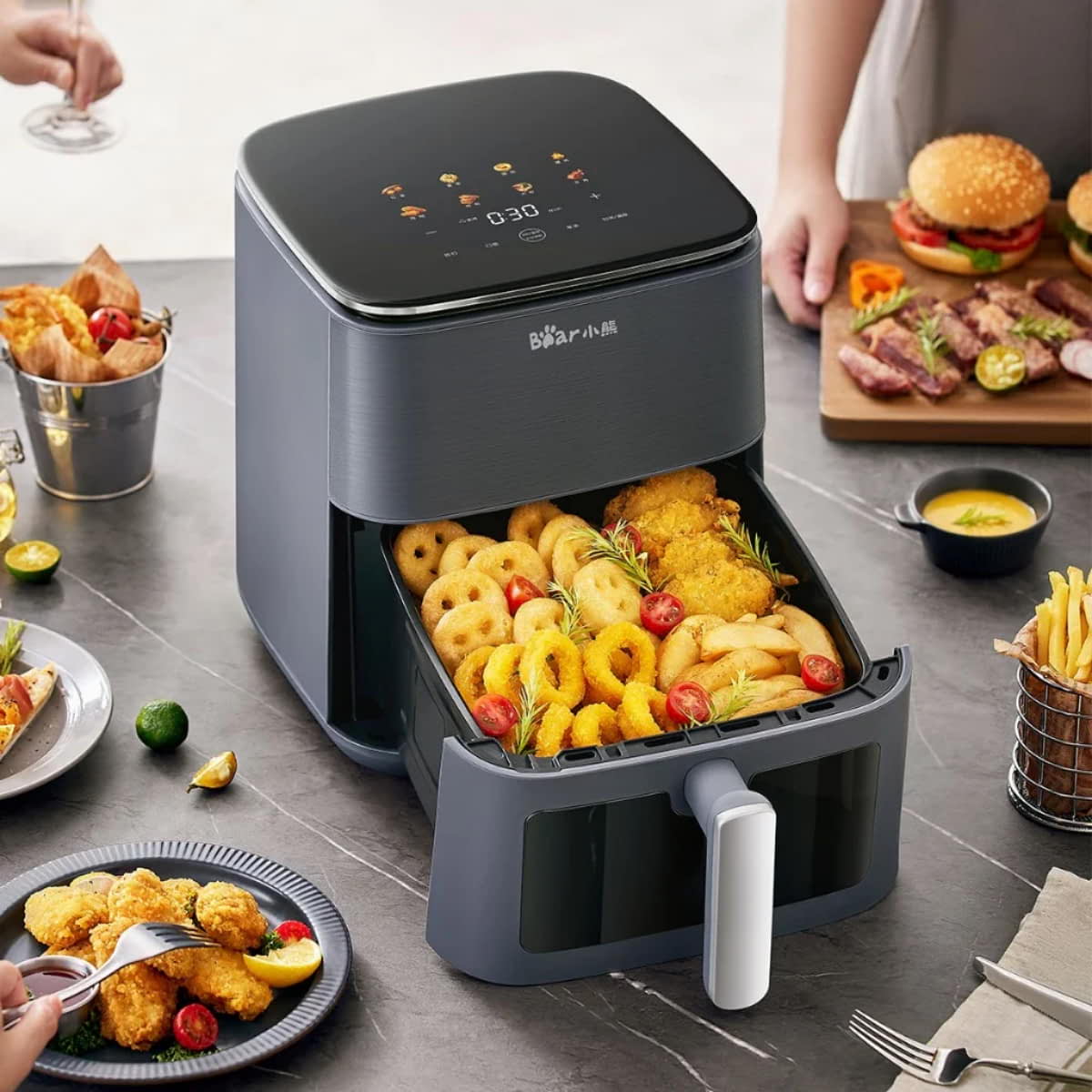 Nồi chiên không dầu 6.2L 1600W Bear AF-4H16K (QZG-H16R3)