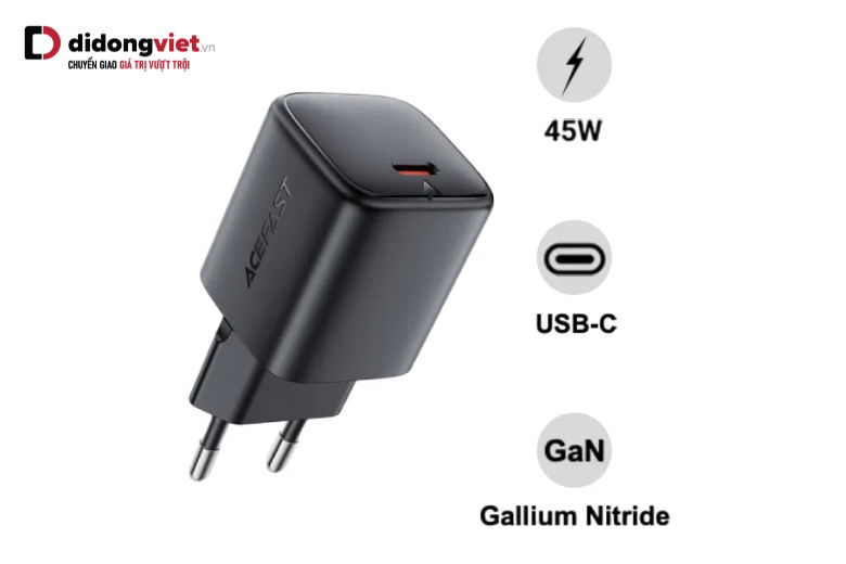 Thông số kỹ thuật chi tiết củ sạc Acefast 45W A119
