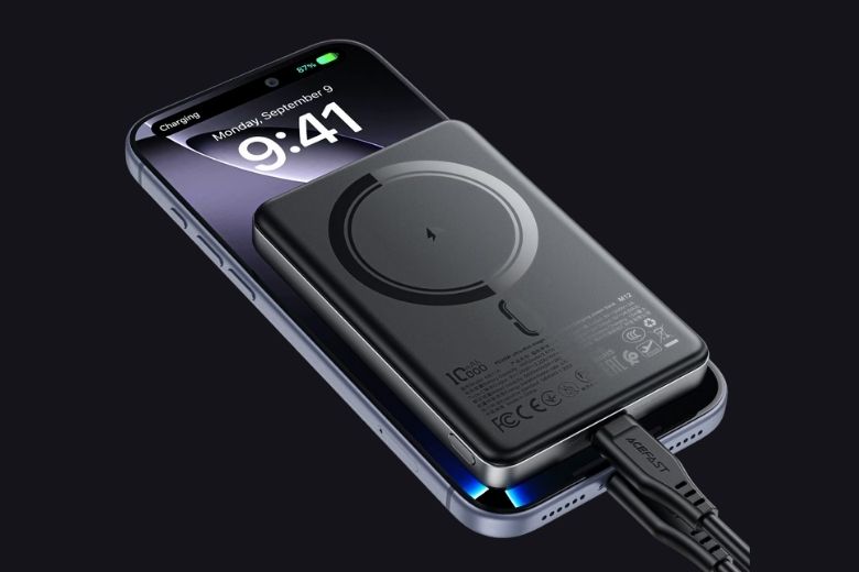 Pin sạc dự phòng Acefast 20W 10.000mAh MagSafe M12 đèn led báo hiệu