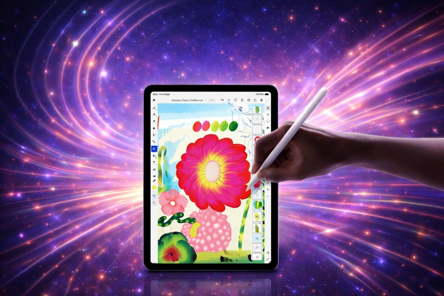 iPad Air M4 13" 512GB WiFi tương thích Apple Pencil Pro với áp lực, độ nghiêng, xoay và Center Stage tự động điều khiển FaceTime