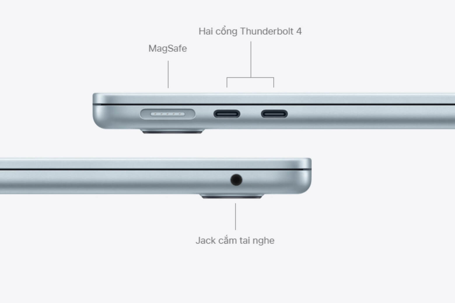 MacBook Air M5 13 inch 16GB/1TB cổng kết nối đầy đủ 