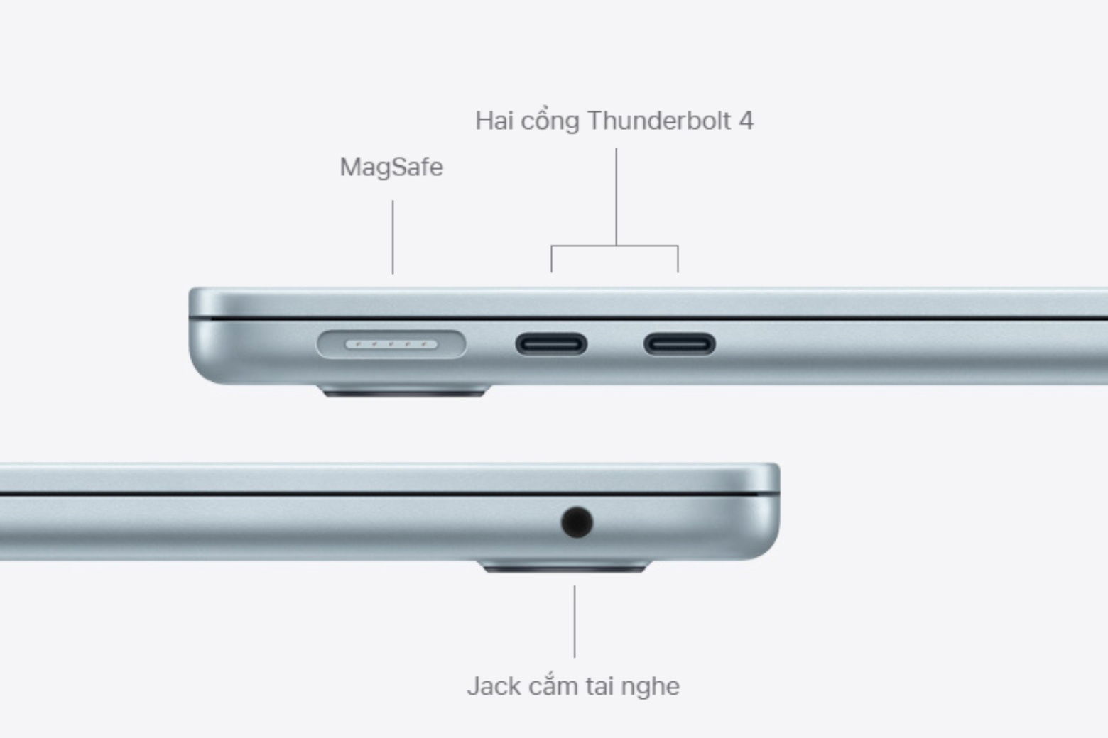 MacBook Air M5 15 inch 24GB/1TB cổng Thunderbolt 4