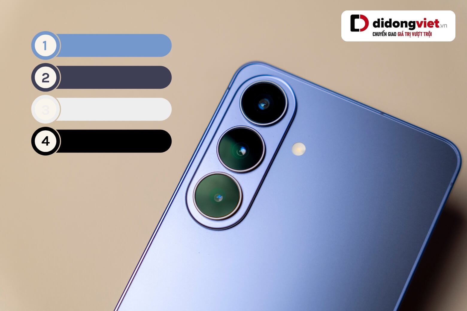 Galaxy S26 Plus có 4 tuỳ chọn màu sắc: Đen, Trắng, Xanh Da Trời và Tím Cobalt.