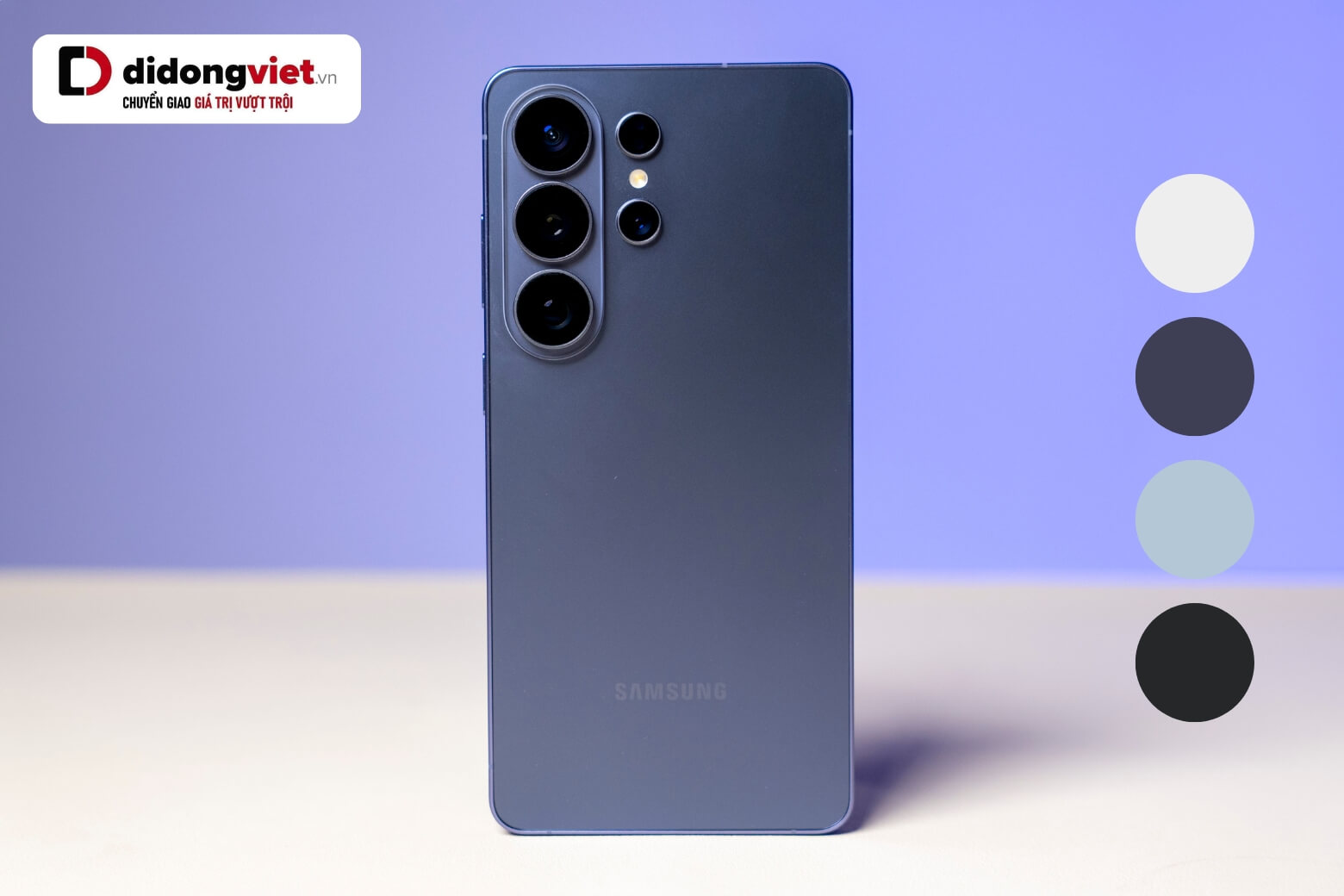Galaxy S26 Series có 4 màu Tím Cobalt, Trắng Classic, Đen Classic và Xanh Sky Blue .