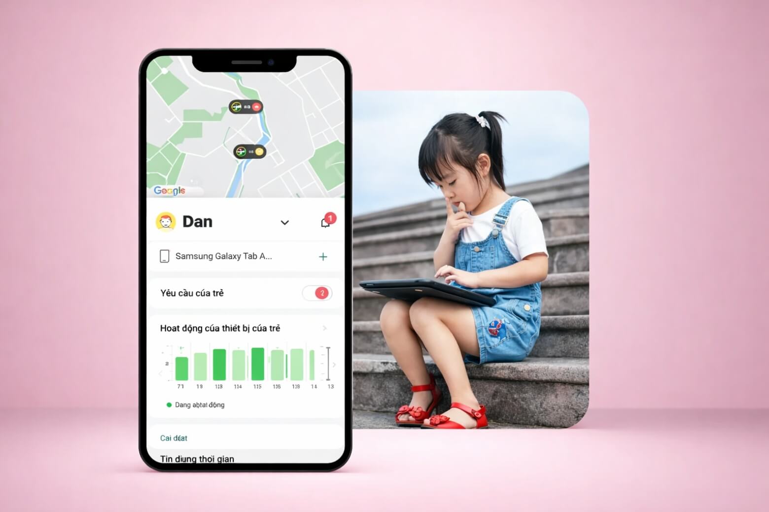 Kaspersky Safe Kids giúp bạn theo dõi vị trí con em real-time và nhận cảnh báo khi con rời khỏi vùng an toàn.