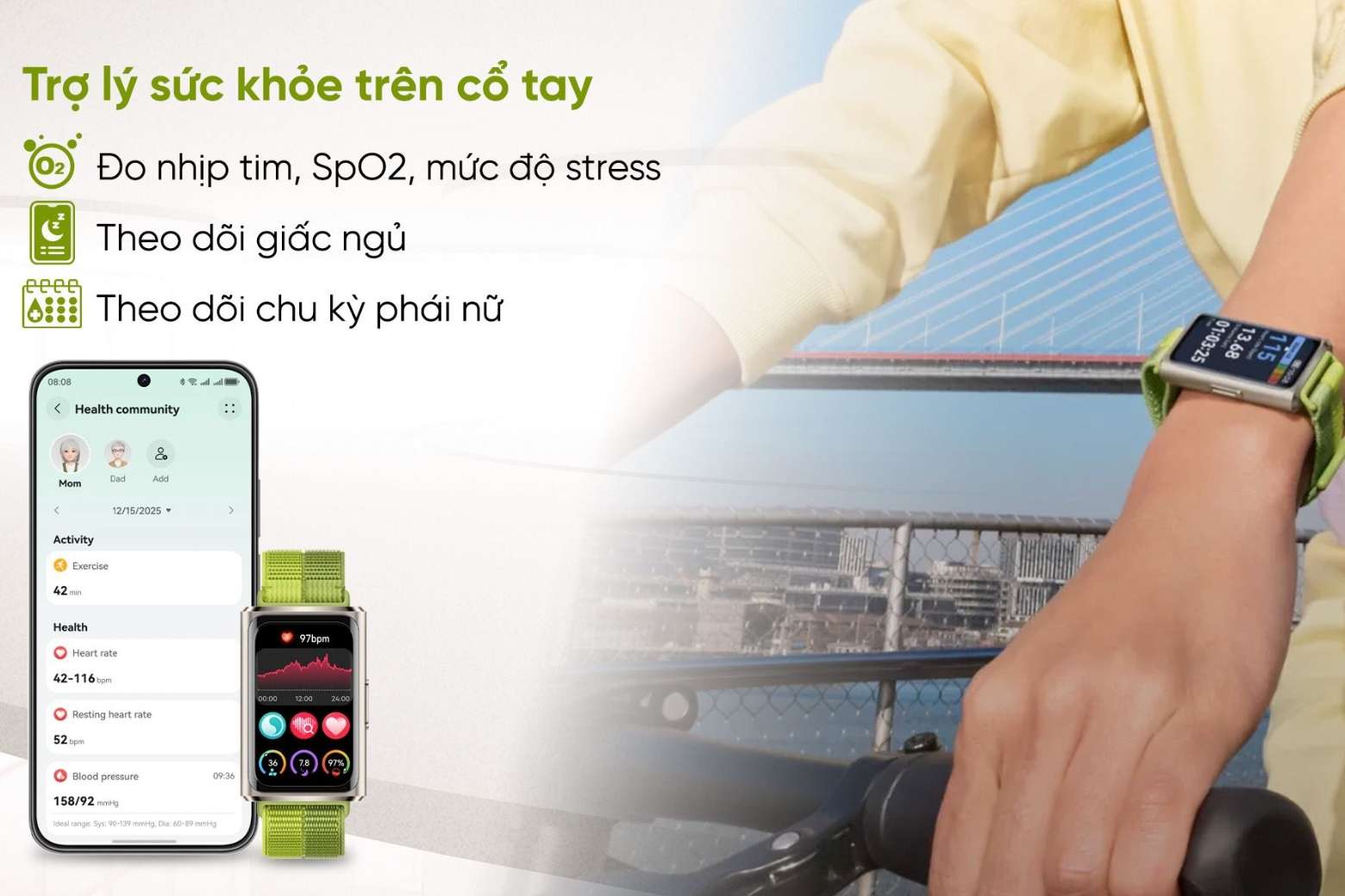 Vòng đeo tay thông minh HUAWEI Band 11 Pro kết nối ổn định