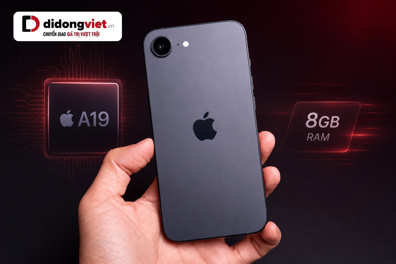 iPhone 17e hiệu năng A19 và RAM 8GB 