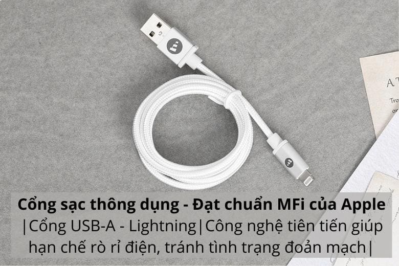 Dây cáp sạc có 2 gam màu trung tính nhất là Đen và Trắng