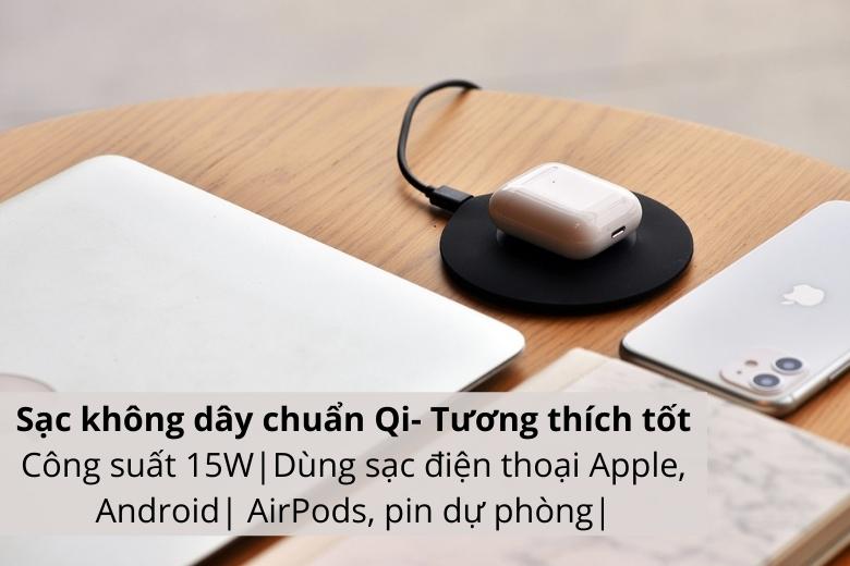 Sạc không dây chuẩn Qi - Fast Charge ổn định