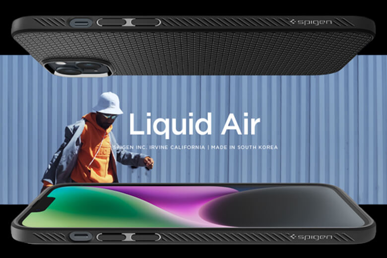 Ốp lưng Spigen iPhone 14 Liquid Air - Hiệu quả cao trong tính năng chống sốc, nứt bể khi va đập