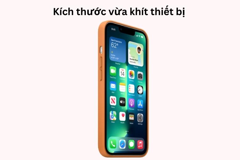 ốp lưng cũng được nhà sản xuất đo đạc kỹ lưỡng với đúng chuẩn số đo của iPhone 13 Pro