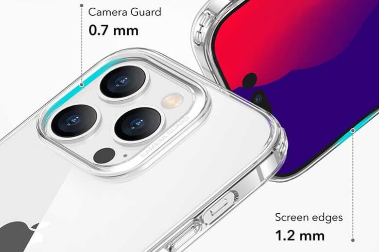 Viền nhô cao bảo vệ camera và màn hình