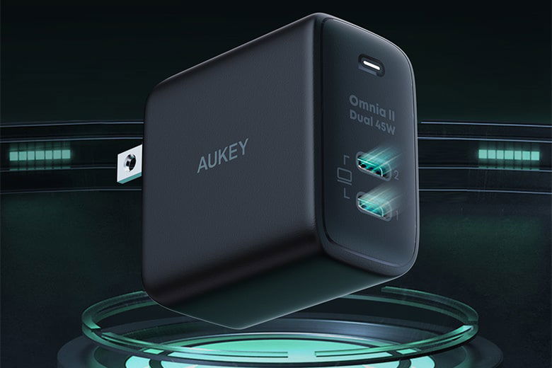 Củ sạc GaN 45W Aukey Omnia 2 Cổng B4T - Phụ kiện được mệnh danh là “ông vua” dẫn điện