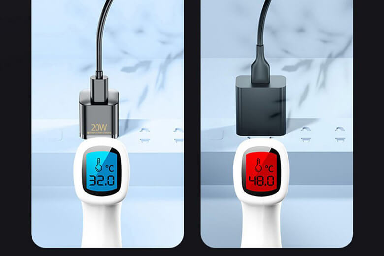 Đầu sạc nhanh cho thấy nhiệt độ thấp hơn ở mức 32 độ so với dòng sạc cũ là 48 độ.