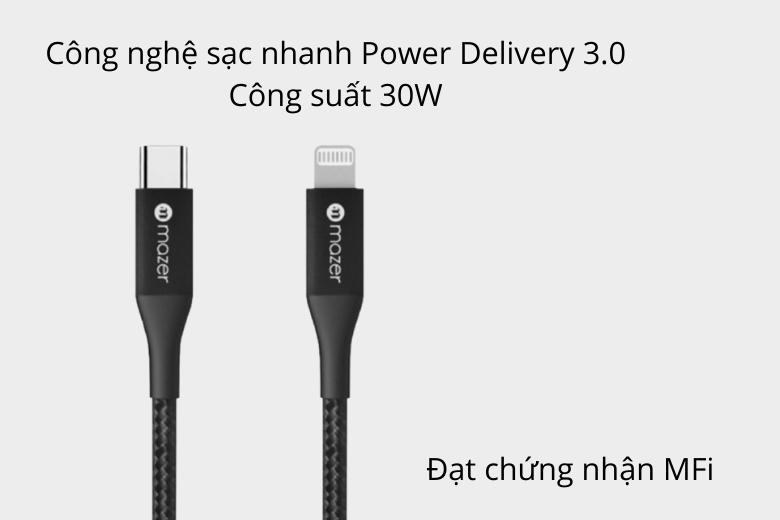 Hỗ trợ sạc nhanh công suất cao