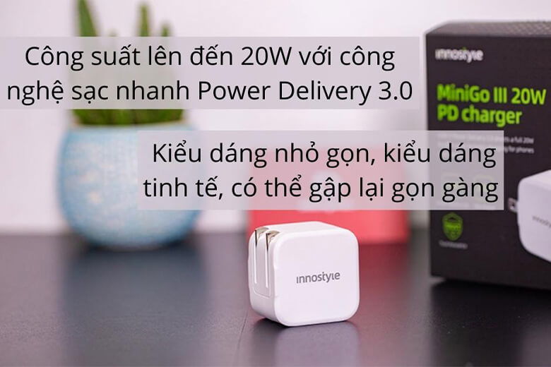 Củ sạc nhanh 20W Innostyle Minigo III