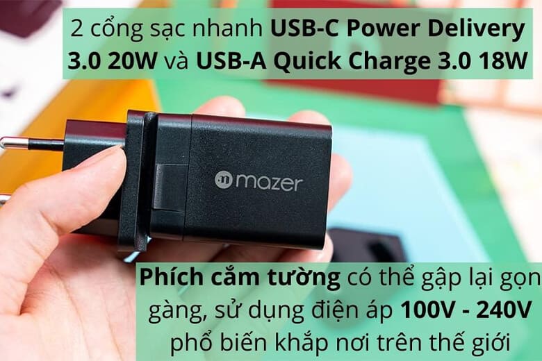 Củ sạc MAZER Infinite.BOOST SuperMINI PD20W