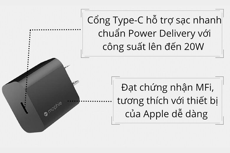 Củ sạc Mophie PD 20W Type C